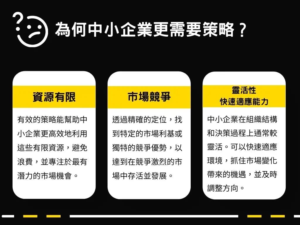 說明為什麼中小企業比大公司需要年度策略